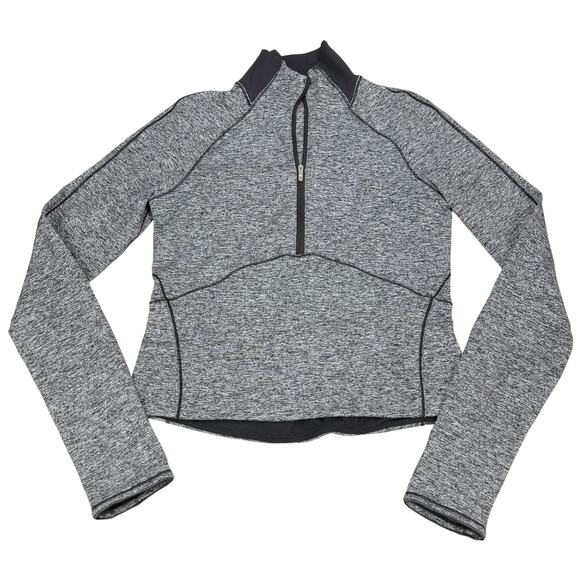 LULULEMON Always Alert 1/2 Zip Size 6 Heathered Black - Picture 5 of 8